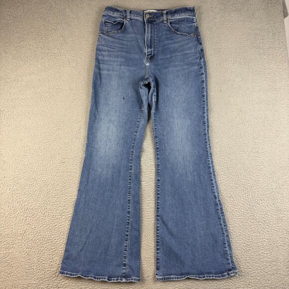 Abercrombie & Fitch Denim - Abercrombie & Fitch Jeans Womens 32/14 Blue The Flare Leg Ultra High Rise Denim